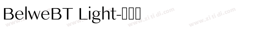 BelweBT Light字体转换